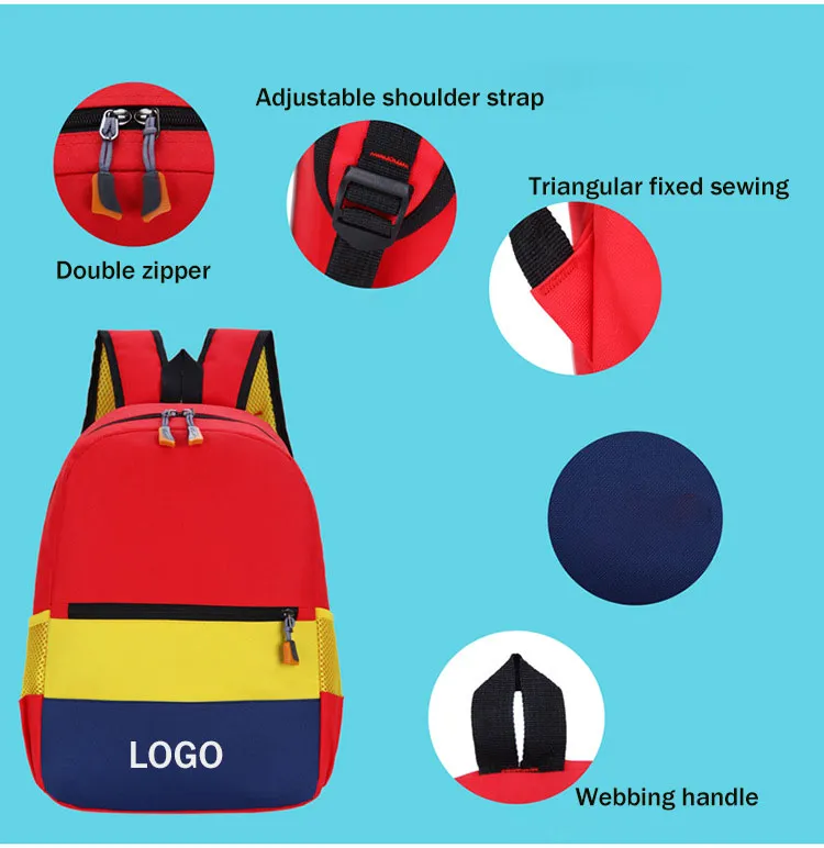 Primary School Bags Daily Used Customized Logo Printing Children Backpacks for Girls and Boys
