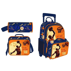 Custom Mochila Escolar COM Rodinha Infantil 3 PCS Kids Wheeled Rolling Backpack Boys Trolley Bookbag