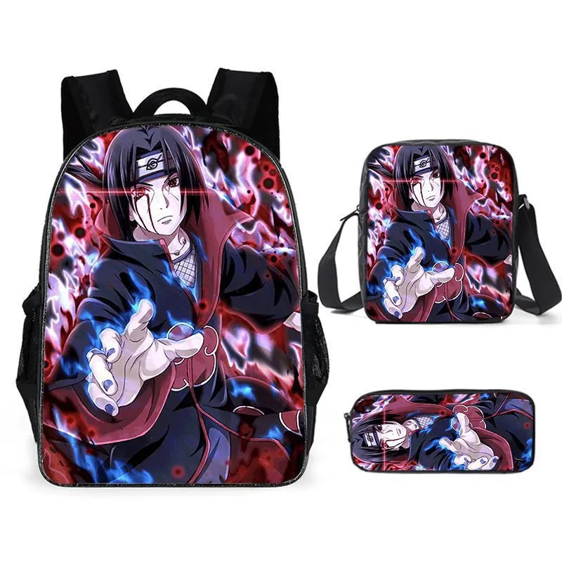 Factory Custom School Student 3 PCS Backpack Sets Backpack Shoulder Bag Pencil Case