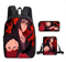 Factory Custom School Student 3 PCS Backpack Sets Backpack Shoulder Bag Pencil Case