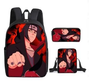 Factory Custom School Student 3 PCS Backpack Sets Backpack Shoulder Bag Pencil Case