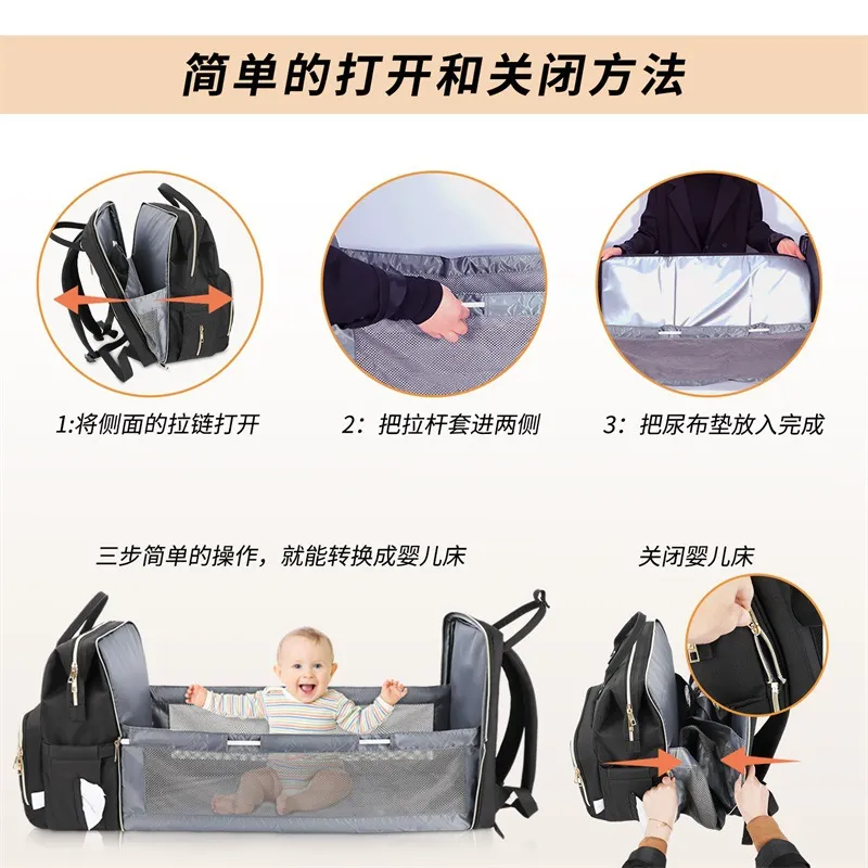 Factory Customized Hanging Baby Stroller Outdoor Oortable Baby Mommy Bag Backpack