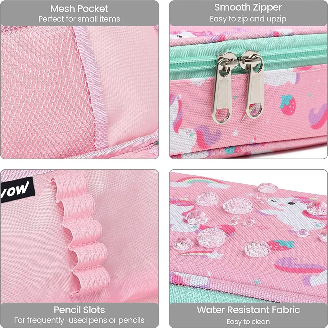 Pink Unicorn Pen Storage Holder Case Cute Pencil Pouch Bag Stationery Organizer