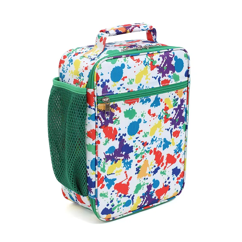 New Product Tie Dye Style Oxford Lunch Bag with Handle Aluminum Foil Thickened Insulation Bag Cooler Bag