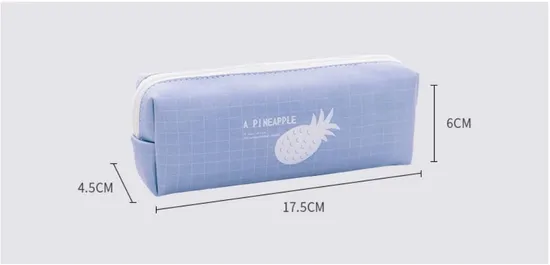 Large Capacity Stationery Storage Bag Cute Fruit Printed Leather Pencil Case