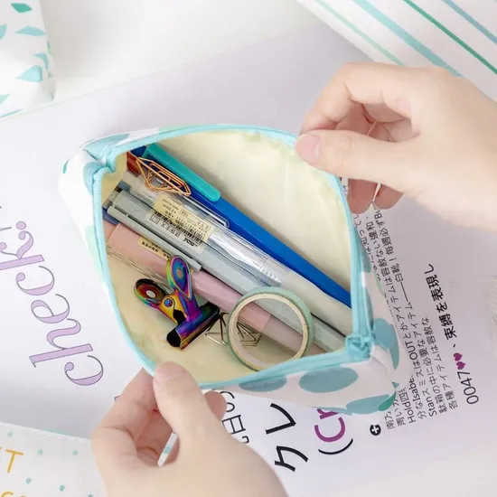Wholesale Cute Student School Pen Bag Zipper Custom Pencil Case Canvas
