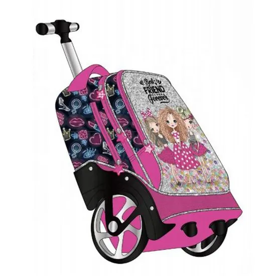 Customisable Lifestyle Rolling Backpacks for Girls Primary Children Bag Big Wheel Trolley Bag