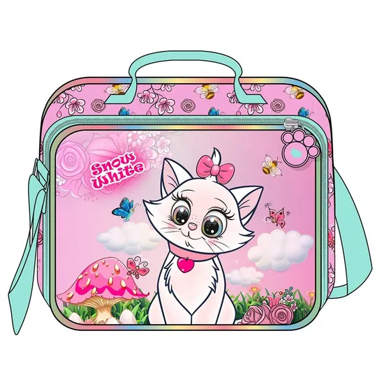 Wholesale Cartoon Cat Design Trolley School Bags with 3 Pieces Set 17 Inch School Trolley Backpack