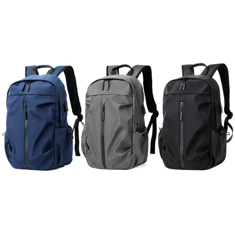Custom Sports Hiking Casual Backpacks Waterproof Polyester Travel Laptop School Backpack with USB