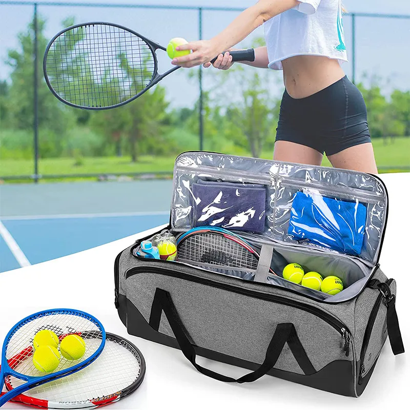 Customized Tennis Bag Suitable Large Capacity Racket Luggage Duffle Bag Shoulder Crossbody Bag