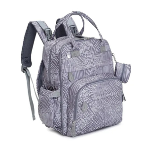 Factory Customized Cartoon Pattern Multiple Pockets Mommy Backpack Diaper Bag