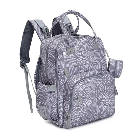 Factory Customized Cartoon Pattern Multiple Pockets Mommy Backpack Diaper Bag