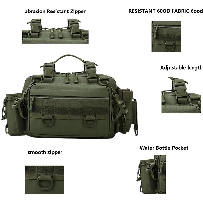 Factory Waterproof Tactical Road Bag Camouflage Fishing Gear Storage Bag