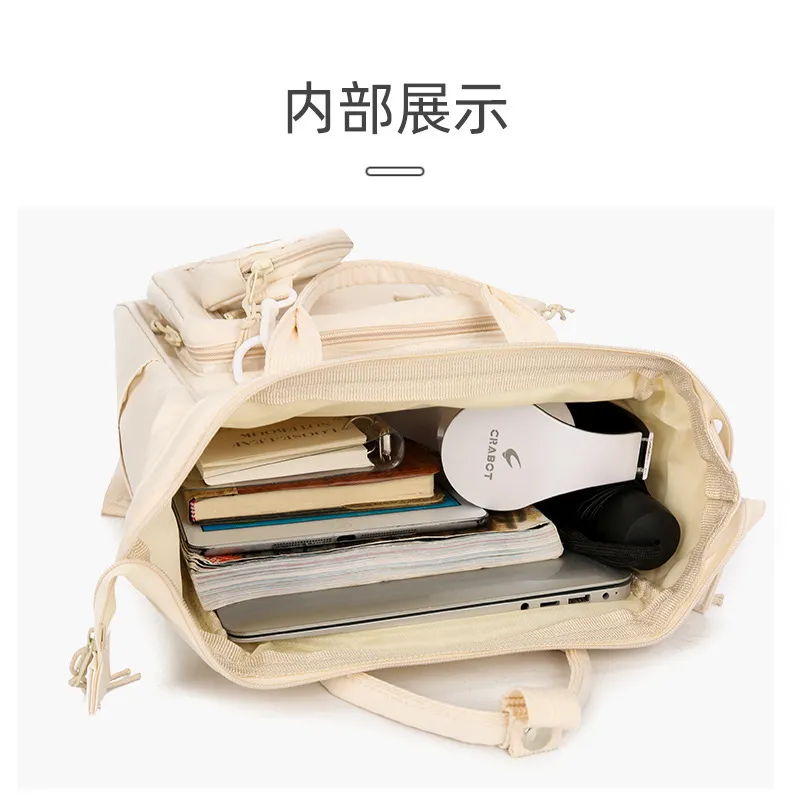 2024 New Waterproof and Wear-Resistant Large Capacity Multifunctional Diaper Shoulder Bag Mommy Backpack