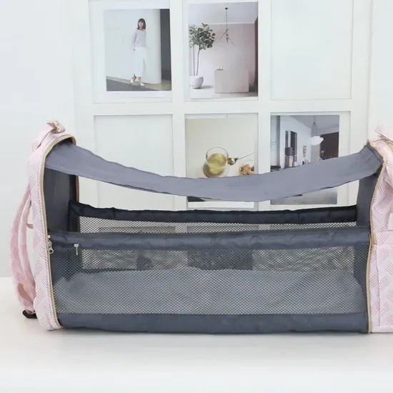 New Folding Multi Functional USB Charging Port Baby Bed Mommy Backpack
