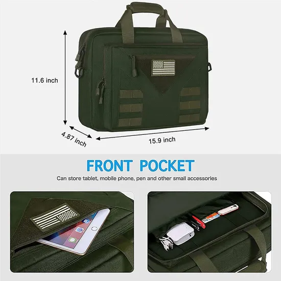 Tactical Laptop Tote Computer Bag 15 Inch Multifunctional Computer Bag