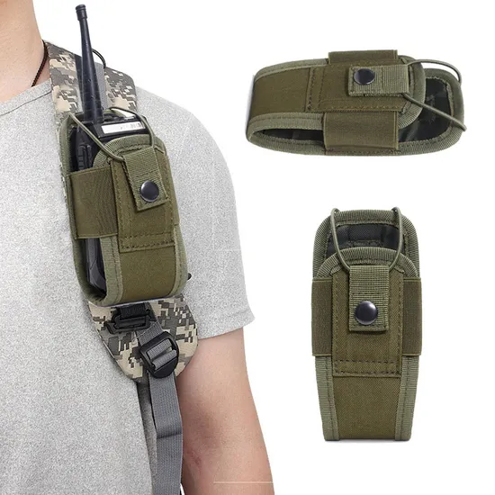 Outdoor Camouflage Walkie Talkie Bag Molle Tactical Accessory Bag