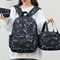 New Oxford Cloth Backpack Student Large Capacity Three Piece Set Printed Campus Backpack for Women