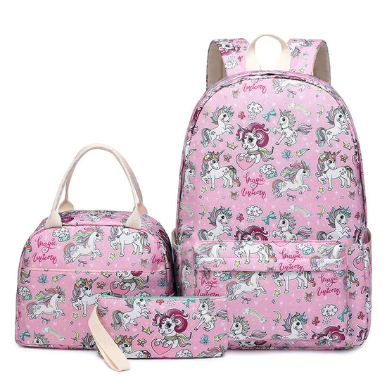Children′s Backpack Three Piece Set for Elementary School Students Cute Lightweight Backpack