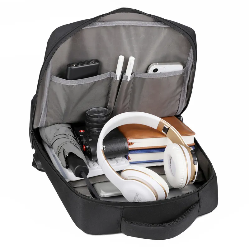 Oxford Cloth 14 Inch Computer Backpack with USB Charging Port Business Backpack