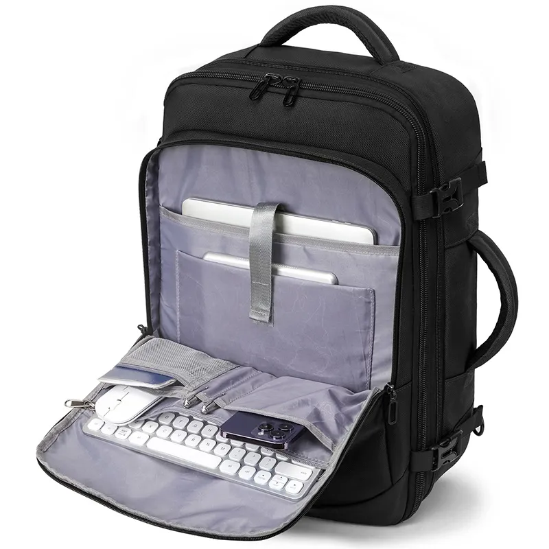 New Business Men Large Capacity Expandable Travel Backpack USB Charging Multi Functional Waterproof Backpack