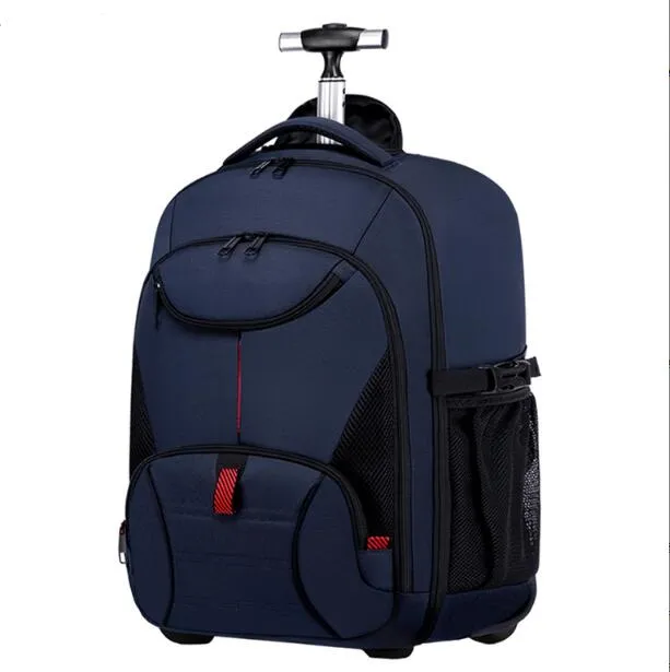 Waterproof Wheeled Travel Laptop Backpack Carry on Luggage Bag Trolley Suitcase Business College School Computer Rolling Backpack