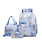 New Gradient Fashion Backpack for Junior and High School Students Three Piece Backpack Set