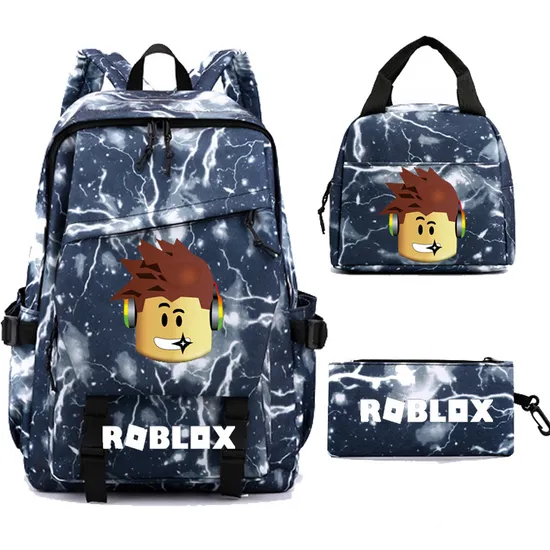 Game Men′s and Women′s Student Backpacks Lunch Bags Pen Bags Three Piece Set