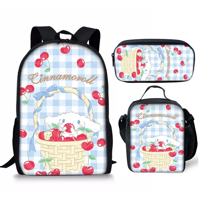 Cinnamoroll Big Ear Dog Primary and Secondary School Student School Backpack Three Piece Set