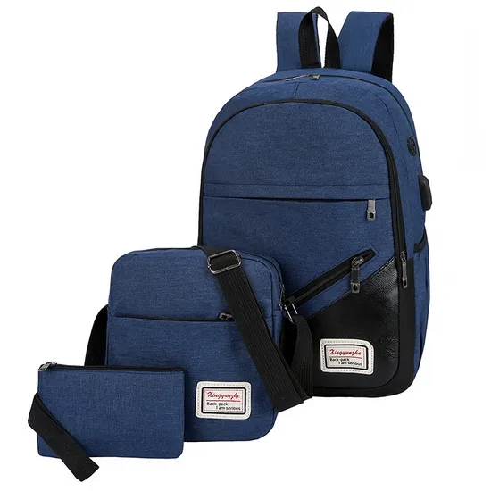 Factory Three Pieces Backpack Set Casual Business Computer Backpack