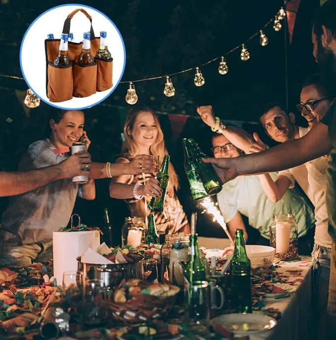 Factory Custom Picnic Thermal Insulation Lunch Bottle Cooler Bag