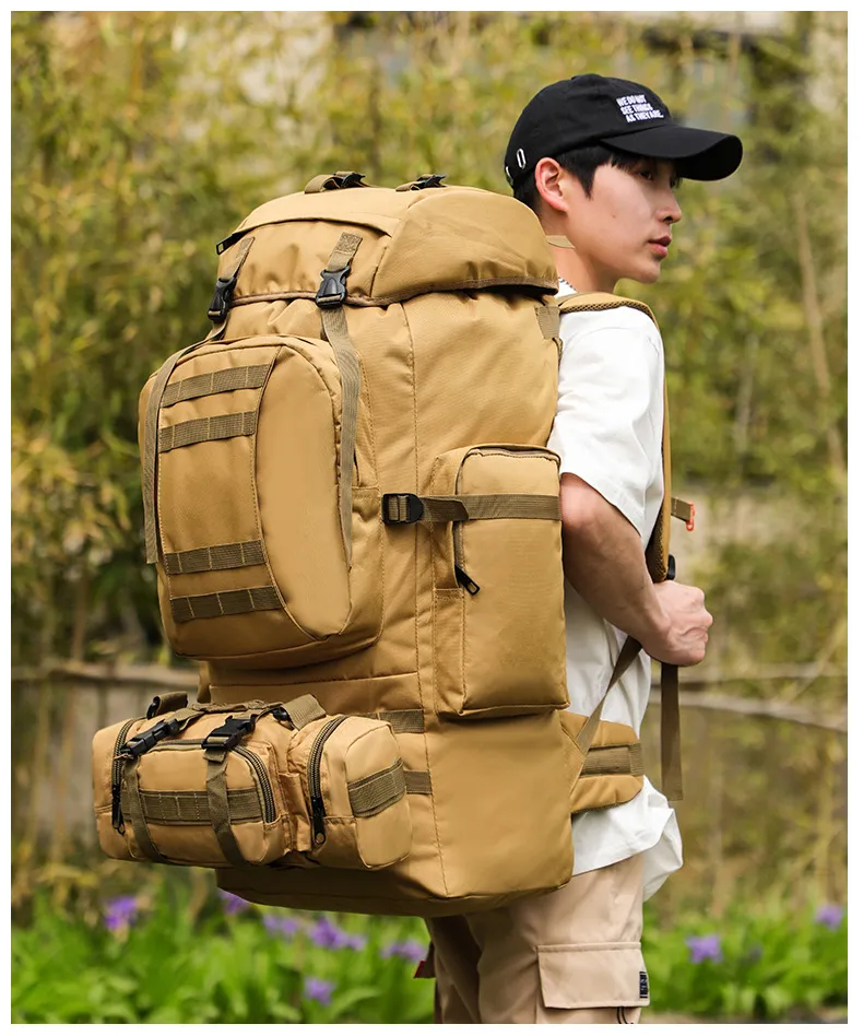 Outdoor Mountaineering Bag Tactical Single Soldier Double Shoulder Multi Functional Backpack