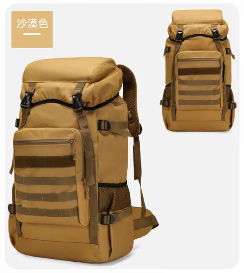 Outdoor Sports Backpack Mountaineering Hiking Travel Backpack 80L Large Capacity Lightweight Tactical Bag