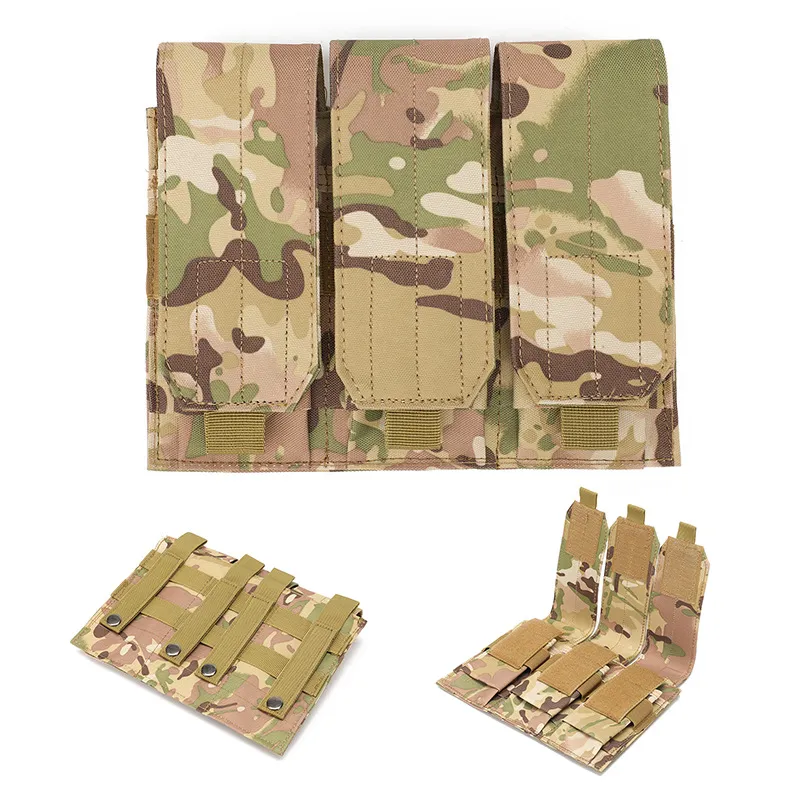 Molle Accessory Bag 556 Tactical Triple Clip Bag Camouflage Tactical Vest Accessory Pack Waist Pack Factory Direct Sales