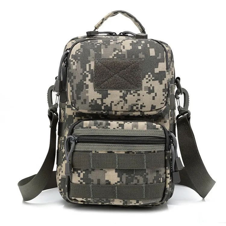 Men&prime;s Shoulder Bag Waterproof and Wear-Resistant Outdoor Sports Cross Bag Molle Tactical Camouflage Shoulder Bag