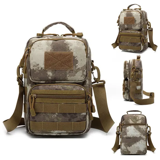 Men′s Shoulder Bag Waterproof and Wear-Resistant Outdoor Sports Cross Bag Molle Tactical Camouflage Shoulder Bag