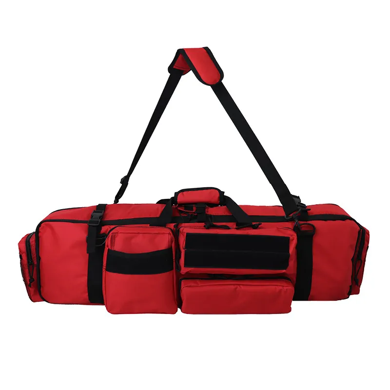 New Tactical M249 Heavy Gun Bag Outdoor Camo Loading Gun Bag Large Double Layered Single Shoulder Crossbody Fishing Bag
