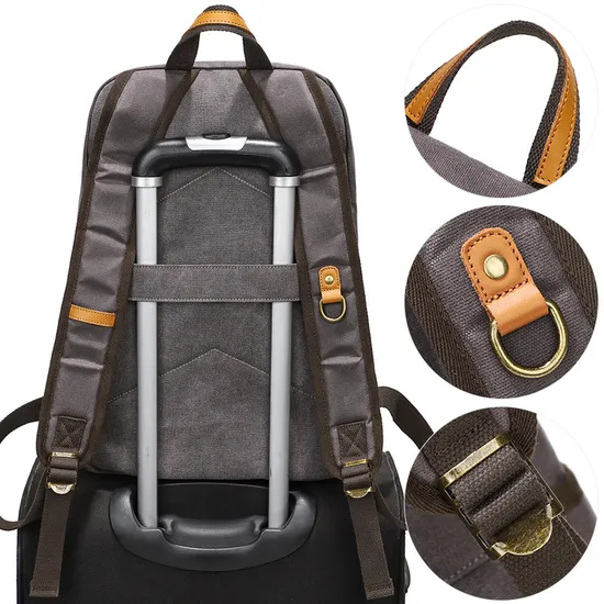 Men Backpack Multifunctional Large Capacity Casual Backpack Retro Canvas Backpack