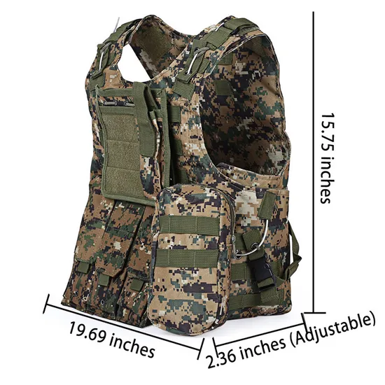 Tactics Anti War Steel Wire Vest with Python Pattern Camo Molle Vest Factory Direct Sales
