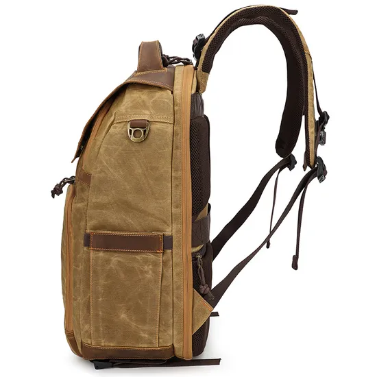 Outdoor Photography Backpack with Shoulder Retro SLR Camera Bag Waterproof Laptop Backpack