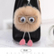 High Quality Owl POM POM Keychain Glasses Owl Keychain Fur Ball Bling Plush Key Chains