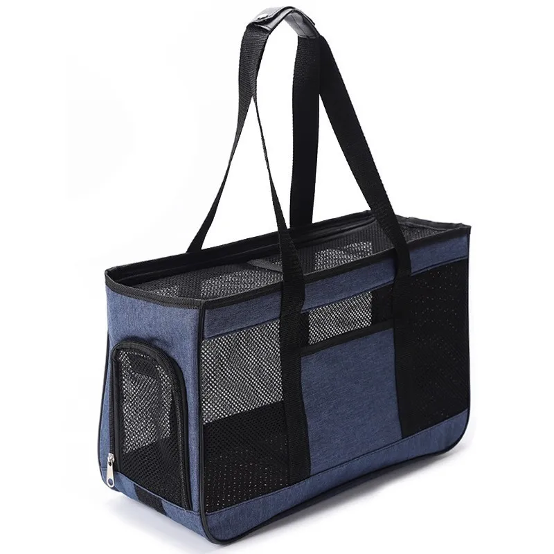Wholesale Pet Carrier Bag with Mesh Windows Locking Safety Zippers for Small Medium Pets Carrier Travel Bag