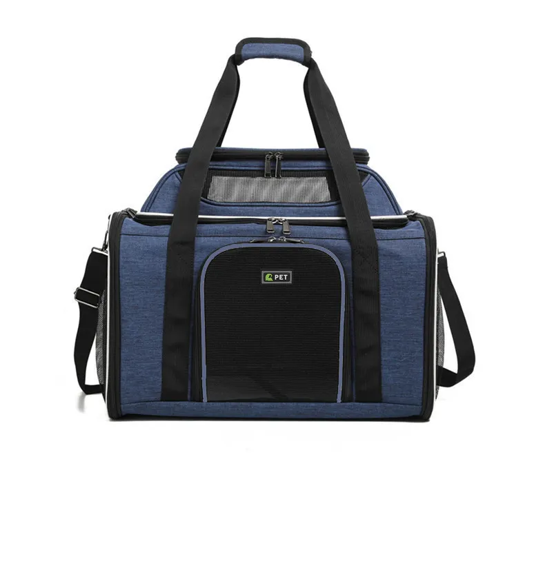 Airline Approved Foldable Cat Dog Carrier Wheels Bag Fully Detachable Pet Trolley Cat Bagpack with Removable Wheels