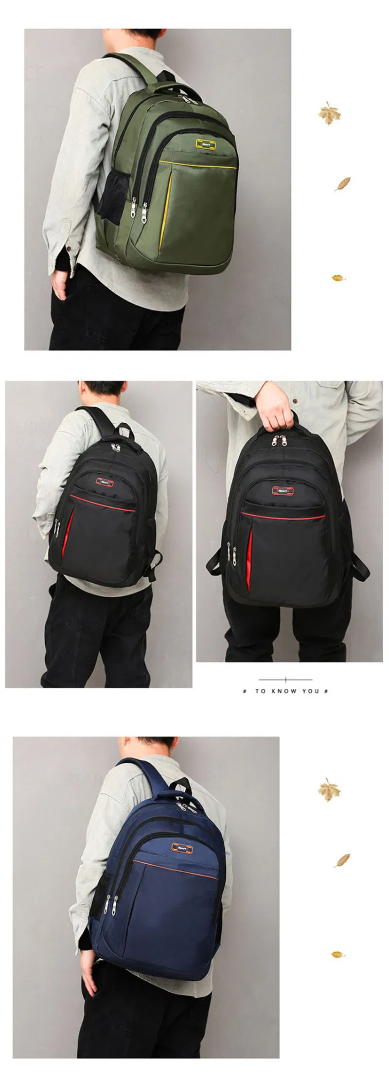Large Capacity Men Waterproof Business Backpack Men Travel Laptop Backpack