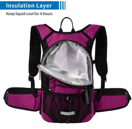 Factory Custom Hydration Backpack 2ith 2L 2ater Bag Insulation Water Suitable for Running Hiking Cycling and Camping