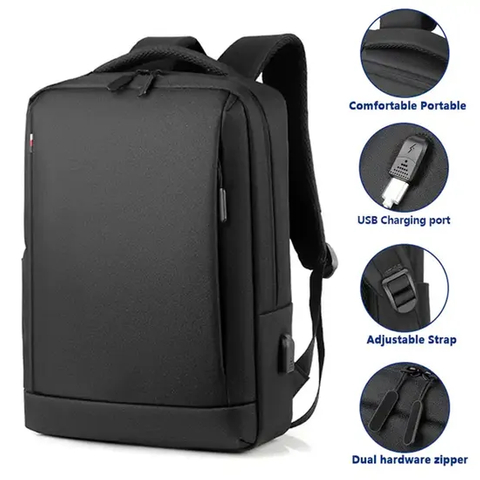 Custom Waterproof Business Mens Computer USB Laptop Backpack Computer Backpack