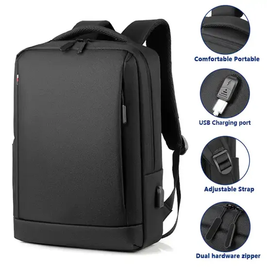 Custom Waterproof Business Mens Computer USB Laptop Backpack Computer Backpack