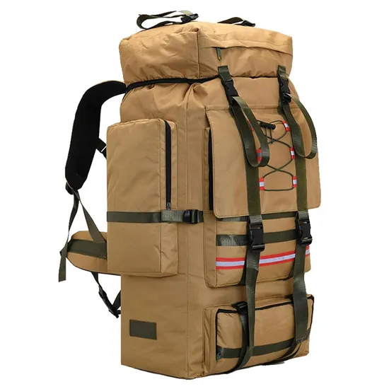 Factory Custom Unisex Mountain Camping Backpack 130L Waterproof Hiking Camping Travel Tactical Backpack