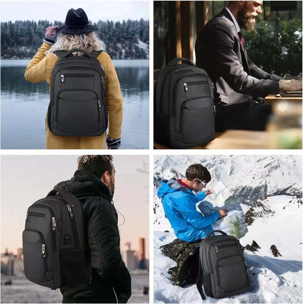 Factory Unisex Multifunction USB Backpack Bags Hiking Travel Notebook School Bag Anti Theft Nylon Laptop Bags