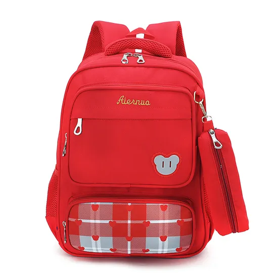 Cartoon Elementary School Student Backpack Customized Nylon Backpack for Grades 3-6